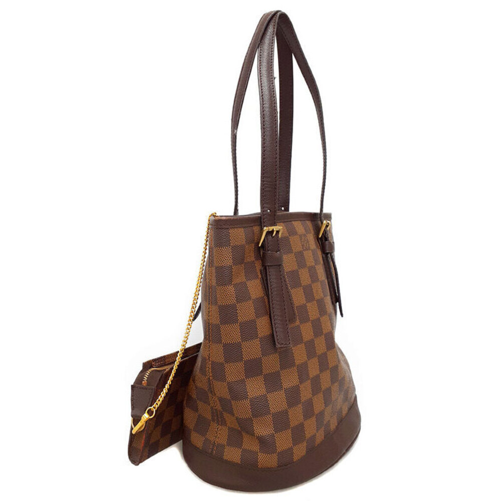 Louis Vuitton Brown Bucket Ebene Shoulder Marais Damier Bag